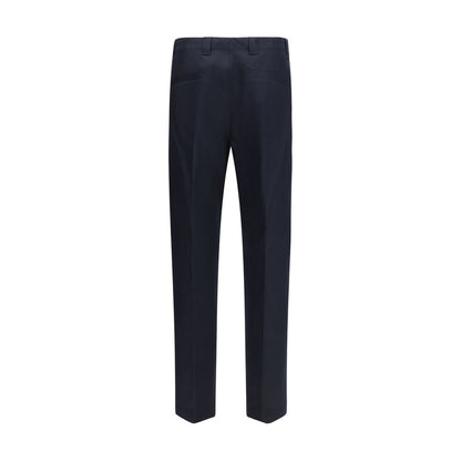 Gucci Blue Cotton Twill Pants: Contemporary Elegance Redefined