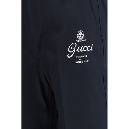 Gucci Blue Cotton Twill Pants: Contemporary Elegance Redefined
