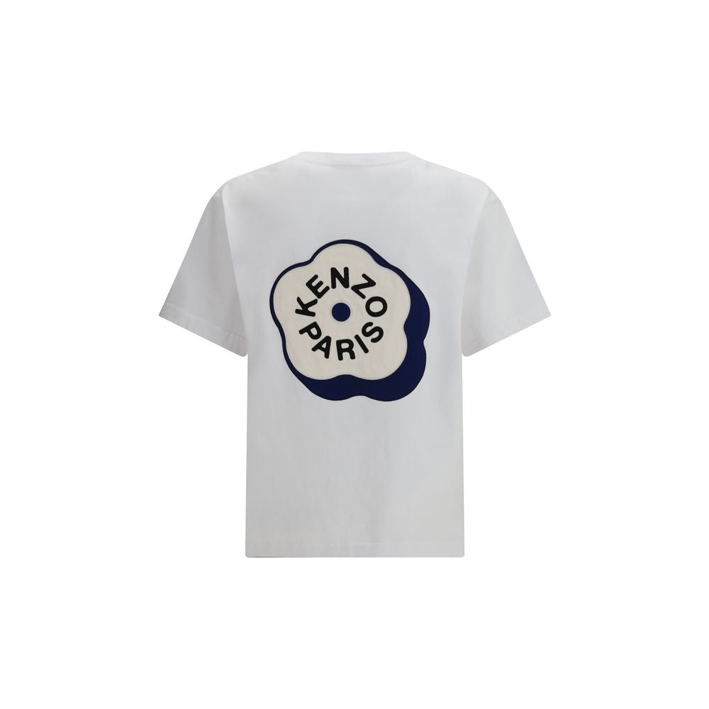 Kenzo White Cotton T-Shirt - Boke Flower 2.0 Embroidery