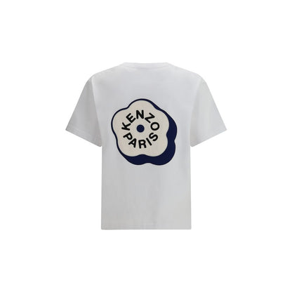 Kenzo White Cotton T-Shirt - Boke Flower 2.0 Embroidery