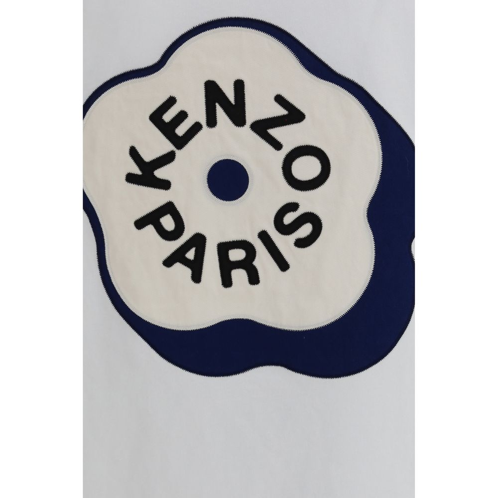 Kenzo White Cotton T-Shirt - Boke Flower 2.0 Embroidery