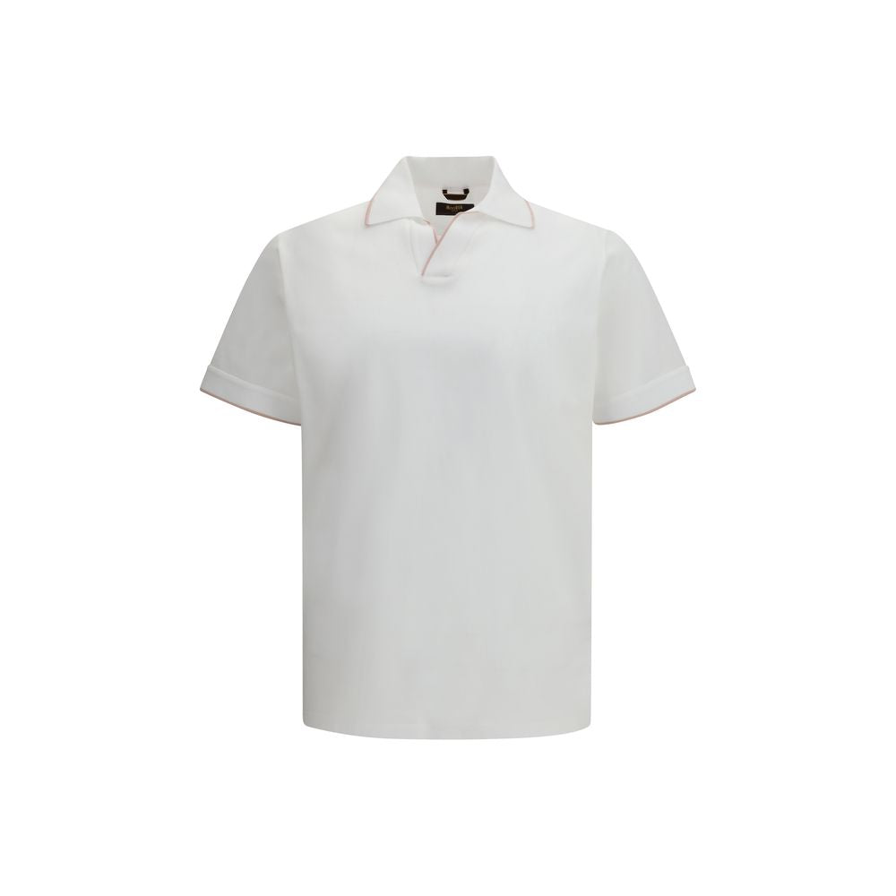 MooRER White Cotton Polo Shirt - Bradley-JCL