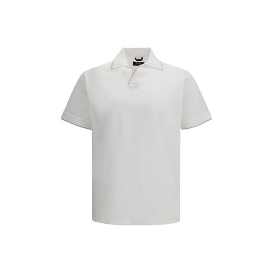 MooRER White Cotton Polo Shirt - Bradley-JCL
