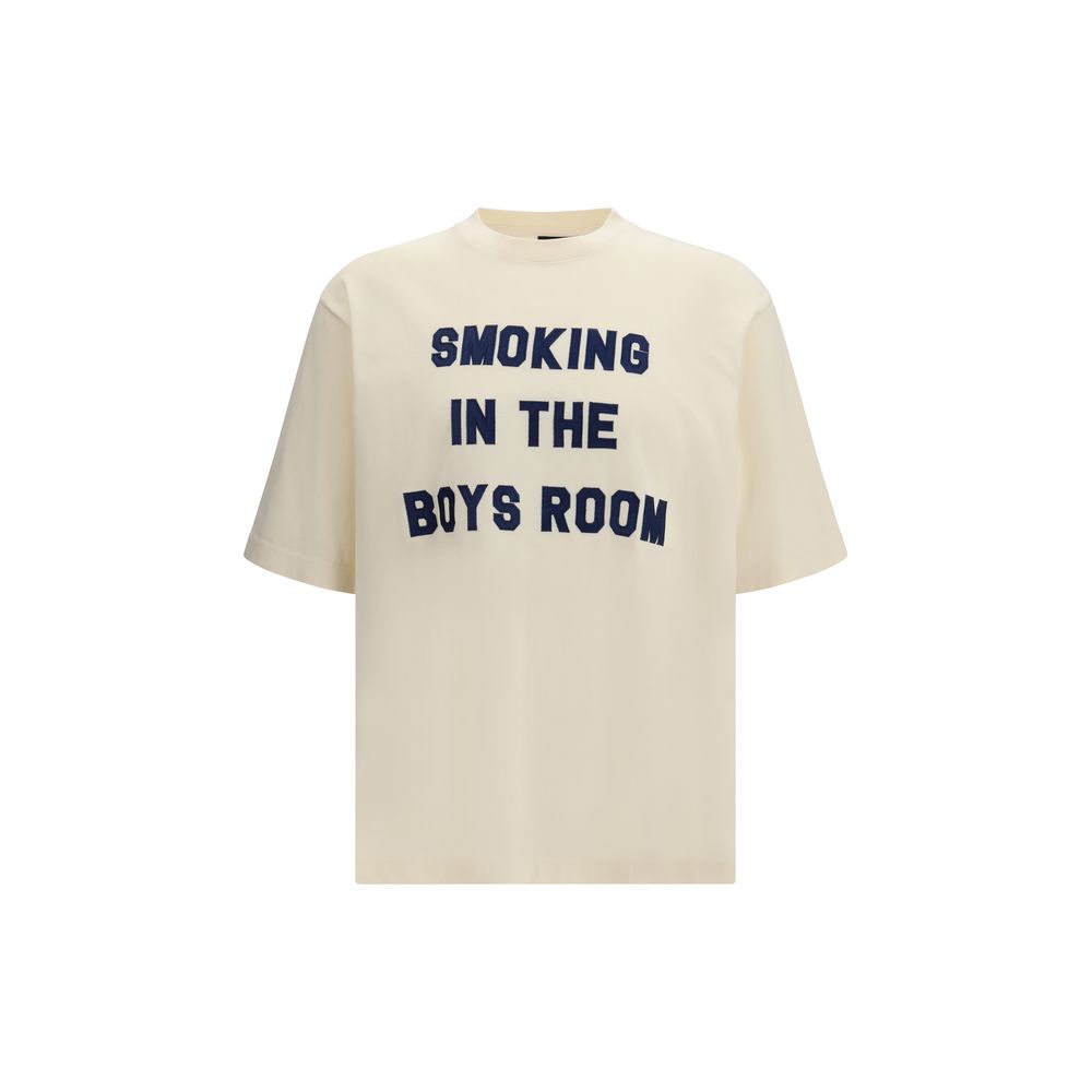 Dsquared2 Beige Cotton T-Shirt - Cucta Smoking in the Boys Room