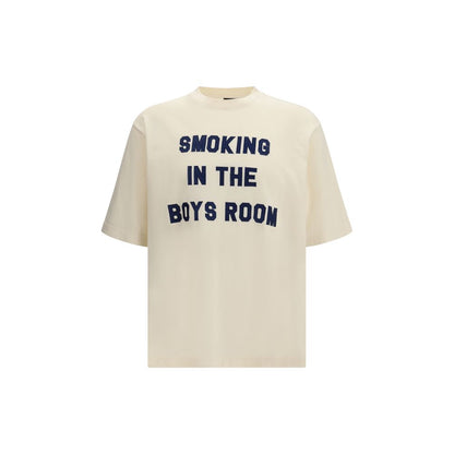 Dsquared2 Beige Cotton T-Shirt - Cucta Smoking in the Boys Room