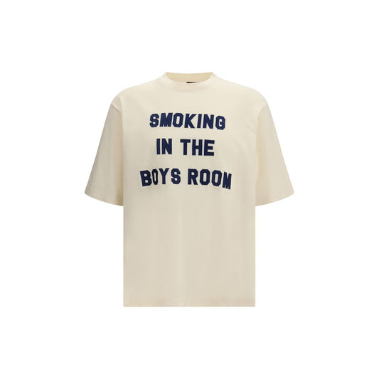Dsquared2 Beige Cotton T-Shirt - Cucta Smoking in the Boys Room