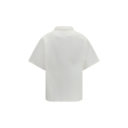Prada White Cotton Wave Print Shirt