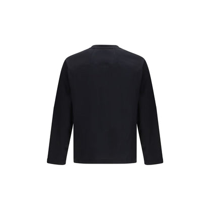 LAMINAR Black Cotton Sportswear Long-Sleeved Crew Neck T-Shirt