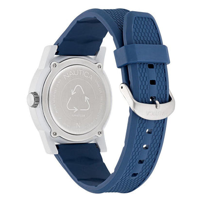 NAUTICA Men's Sport Watch – Blue Silicone, Eco Ceramic Design