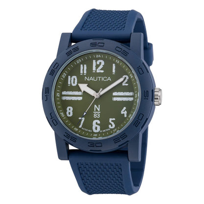 Nautica Men's Silicone Sport Watch with Eco Ceramic Case