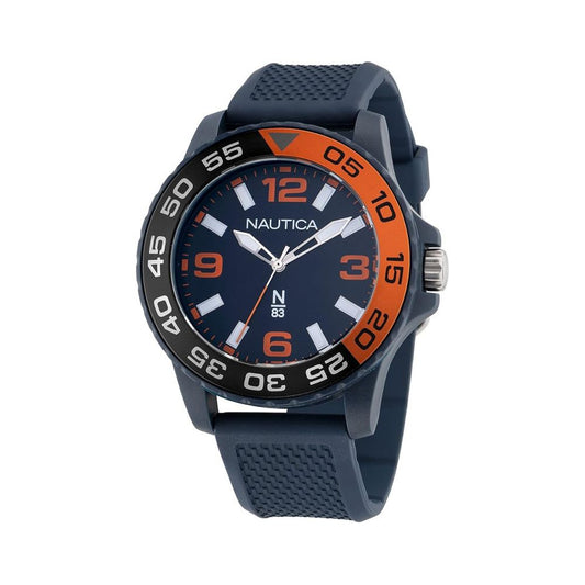 Nautica Men’s Synthetic Sport Watch - Blue Silicone Strap