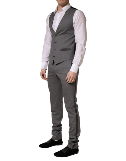 Dolce & Gabbana Gray Wool Single Breasted 3PC Suit