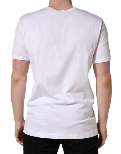Dolce & Gabbana White DG Cherries Cotton Crew Neck T-shirt