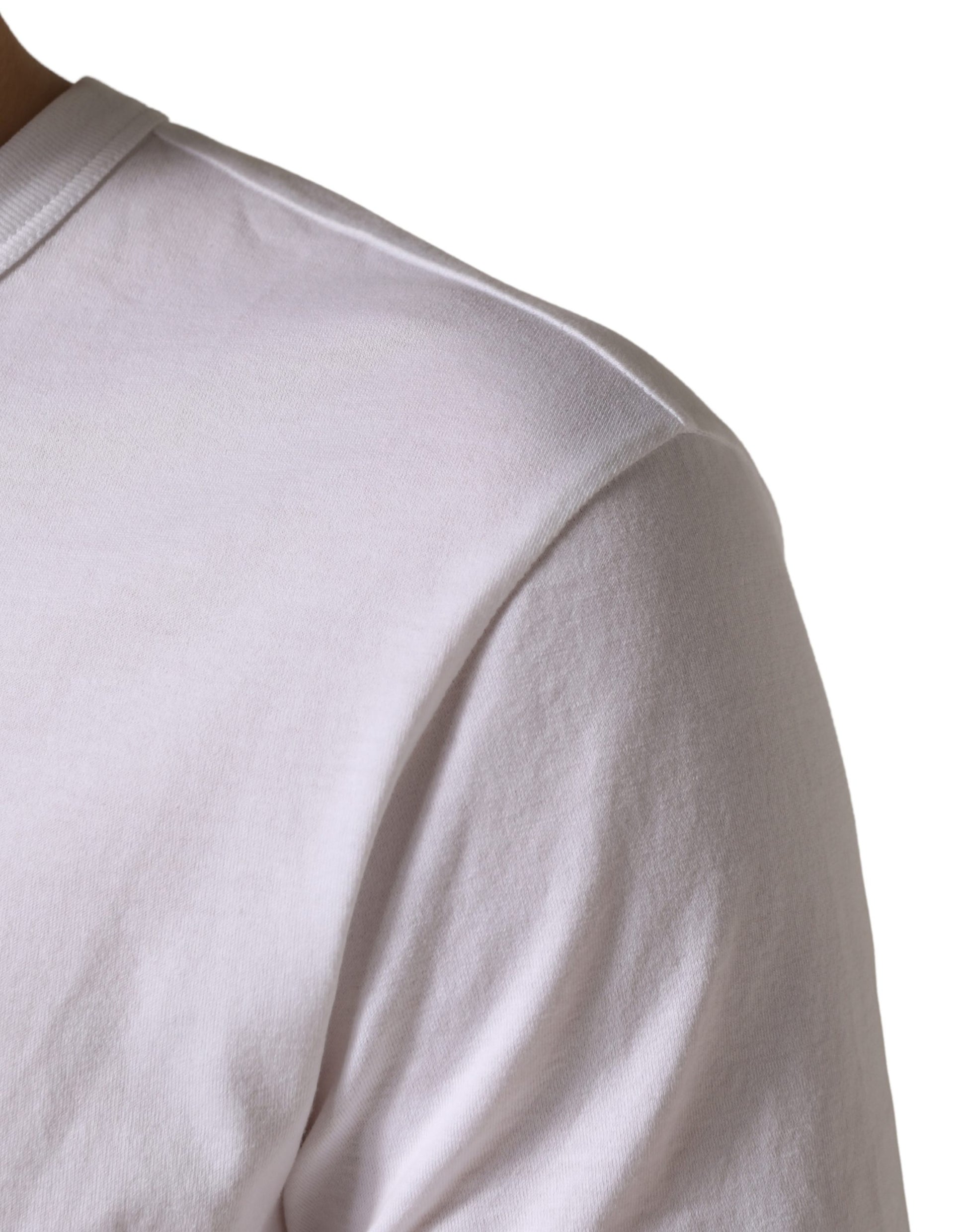 Dolce & Gabbana White DG Cherries Cotton Crew Neck T-shirt