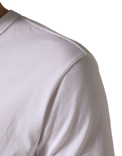 Dolce & Gabbana White DG Cherries Cotton Crew Neck T-shirt