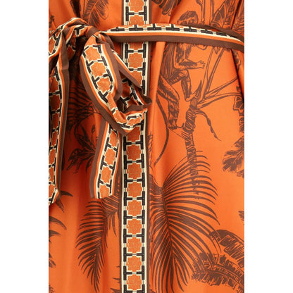 Alemais Orange Silk Casual Dress - The Monkey Dance Silk Shirtdress