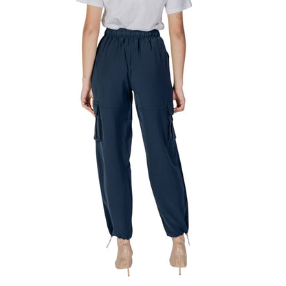 Liu Jo Blue Polyester Cargo Pants - Chic Urban Sophistication