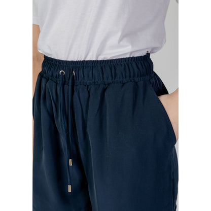 Liu Jo Blue Polyester Cargo Pants - Chic Urban Sophistication