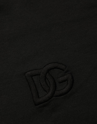 Dolce & Gabbana Black Cotton Short Sleeves Crew Neck  T-shirt