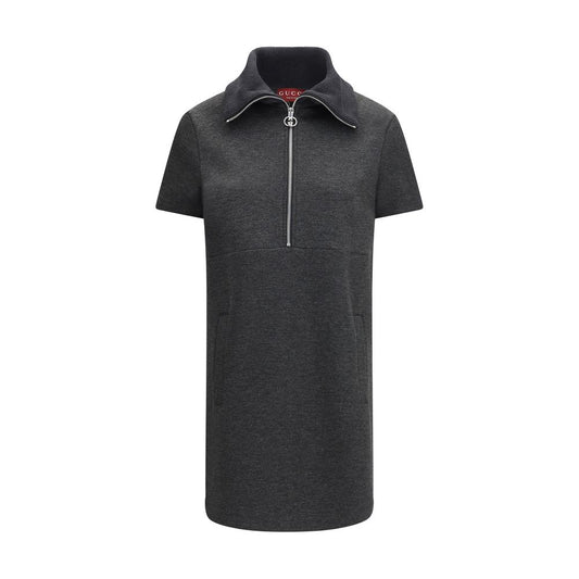 Gucci Gray Cotton Double GG Dress