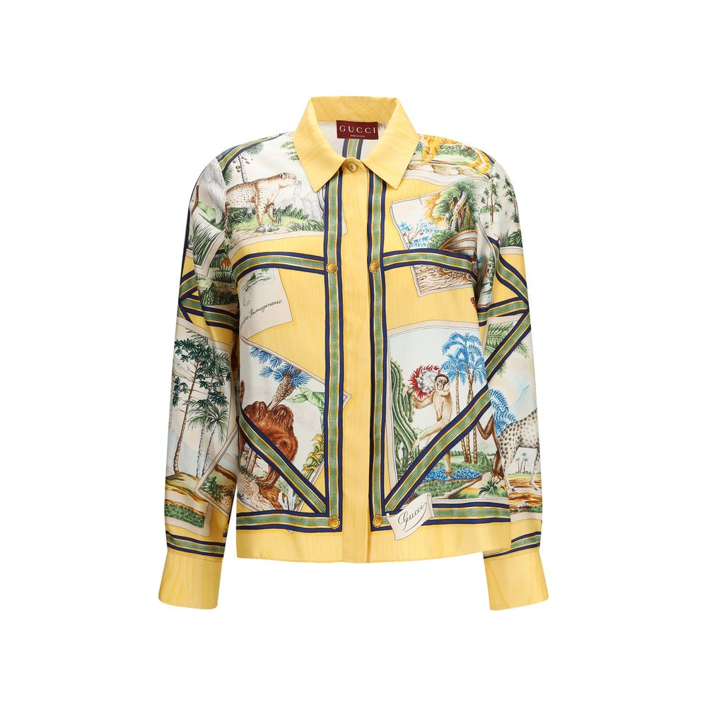 Gucci Printed Silk Twill Shirt - Cruise 2026 Collection