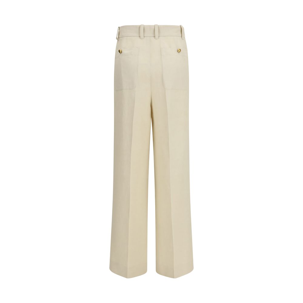 P.A.R.O.S.H. Beige Viscose Casual Pants - Raisa Pants