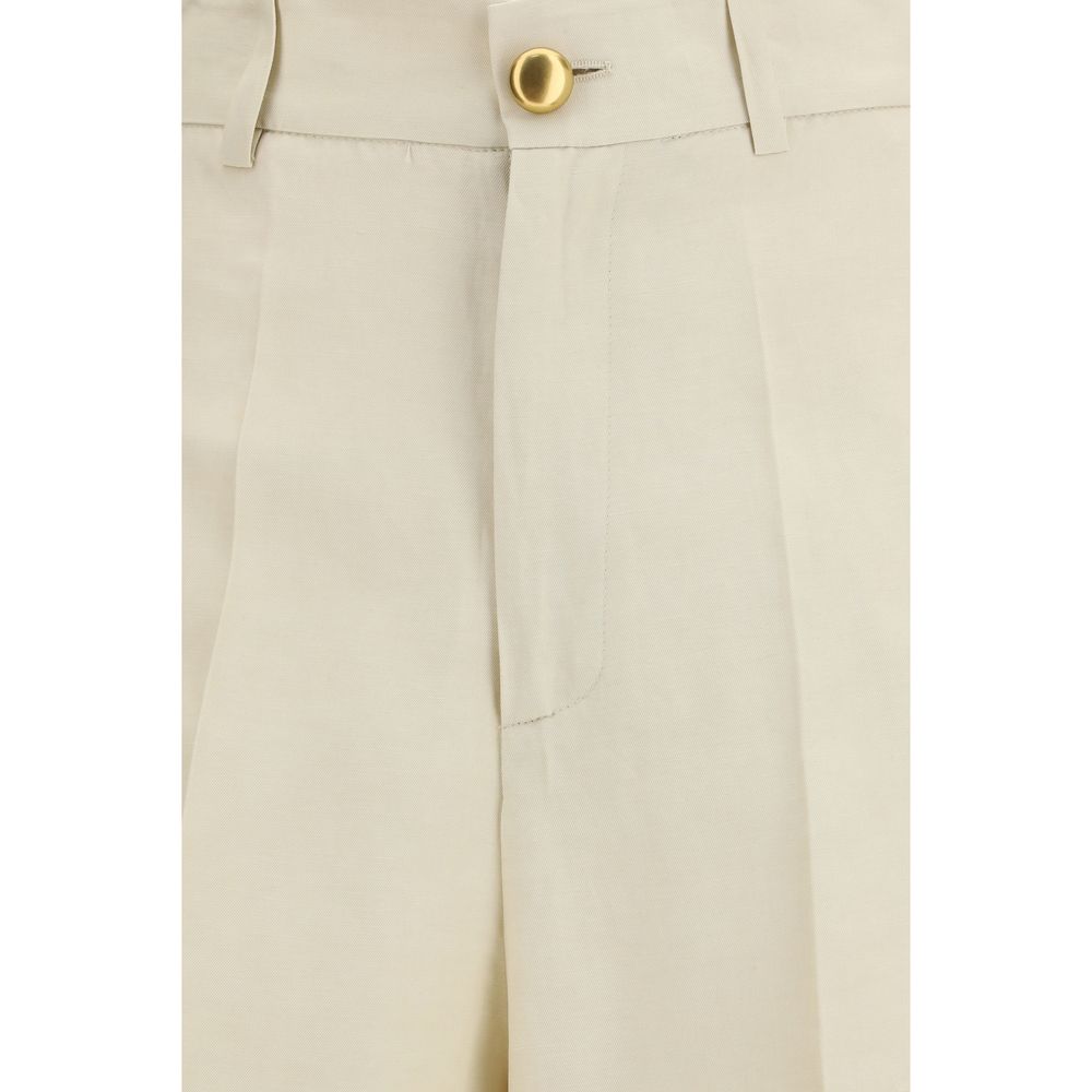 P.A.R.O.S.H. Beige Viscose Casual Pants - Raisa Pants