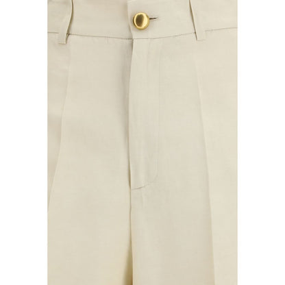 P.A.R.O.S.H. Beige Viscose Casual Pants - Raisa Pants