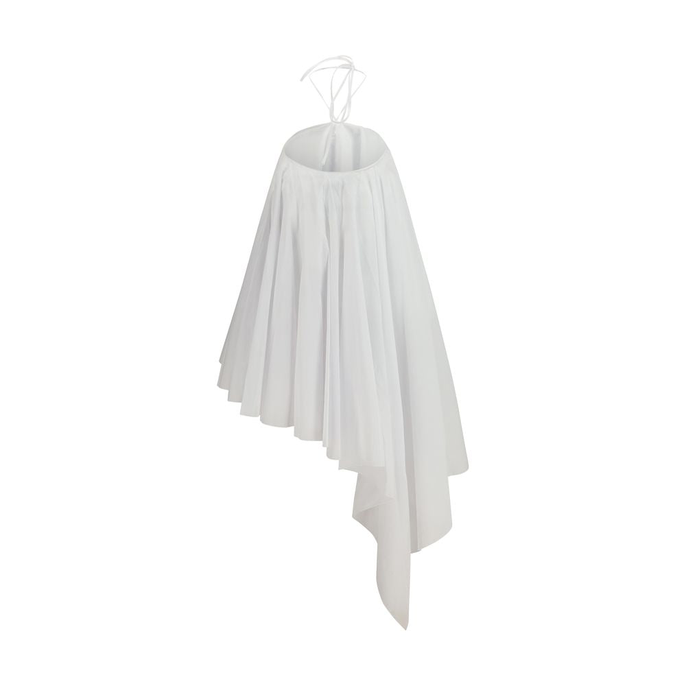 Jacquemus White Cotton La Robe Triangle Dress