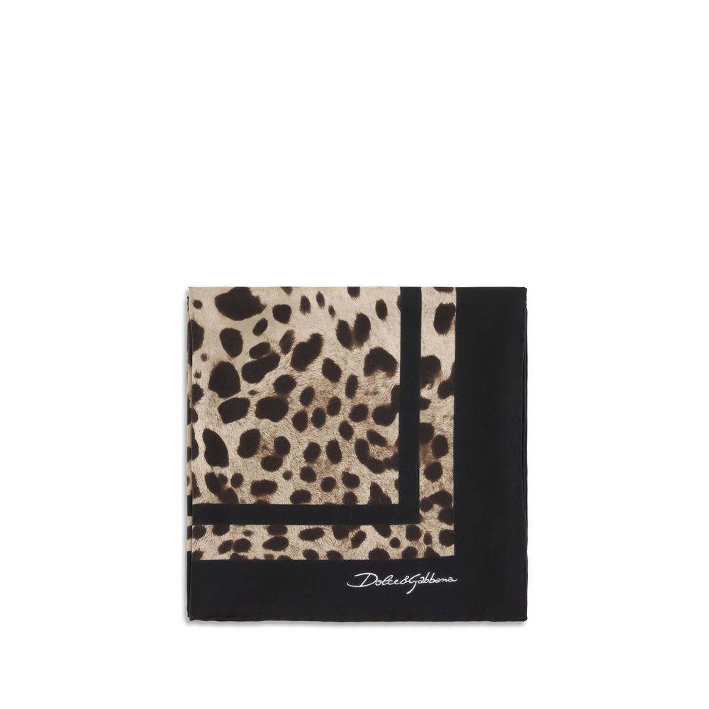 Dolce & Gabbana Leopard Silk Scarf