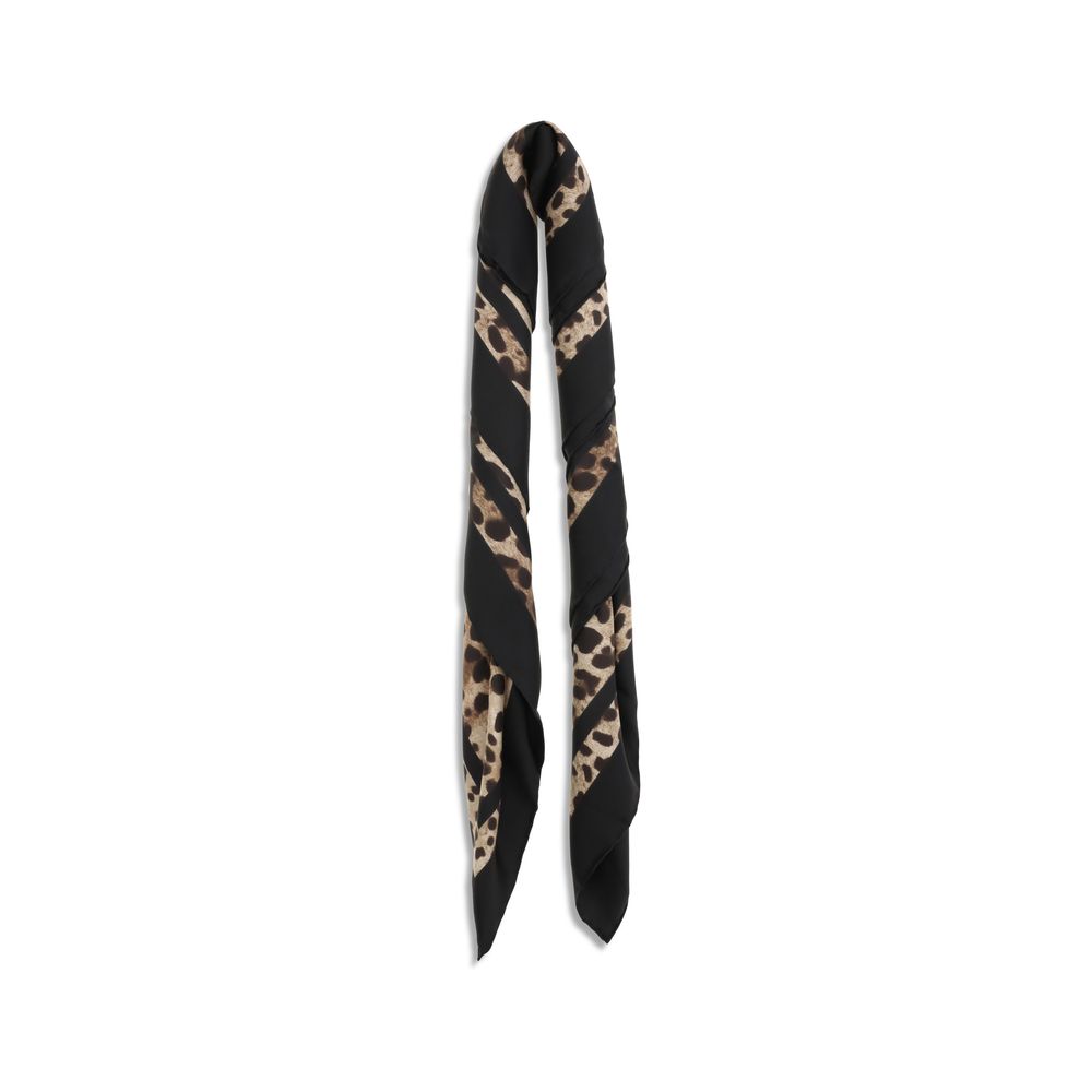 Dolce & Gabbana Leopard Silk Scarf