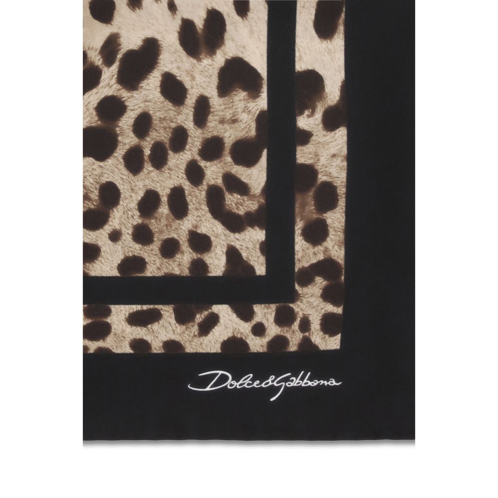 Dolce & Gabbana Leopard Silk Scarf