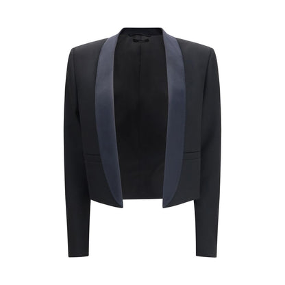 Tom Ford Cropped Single-Breasted Jacket in Black Wool