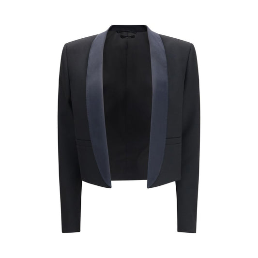 Tom Ford Cropped Single-Breasted Jacket in Black Wool