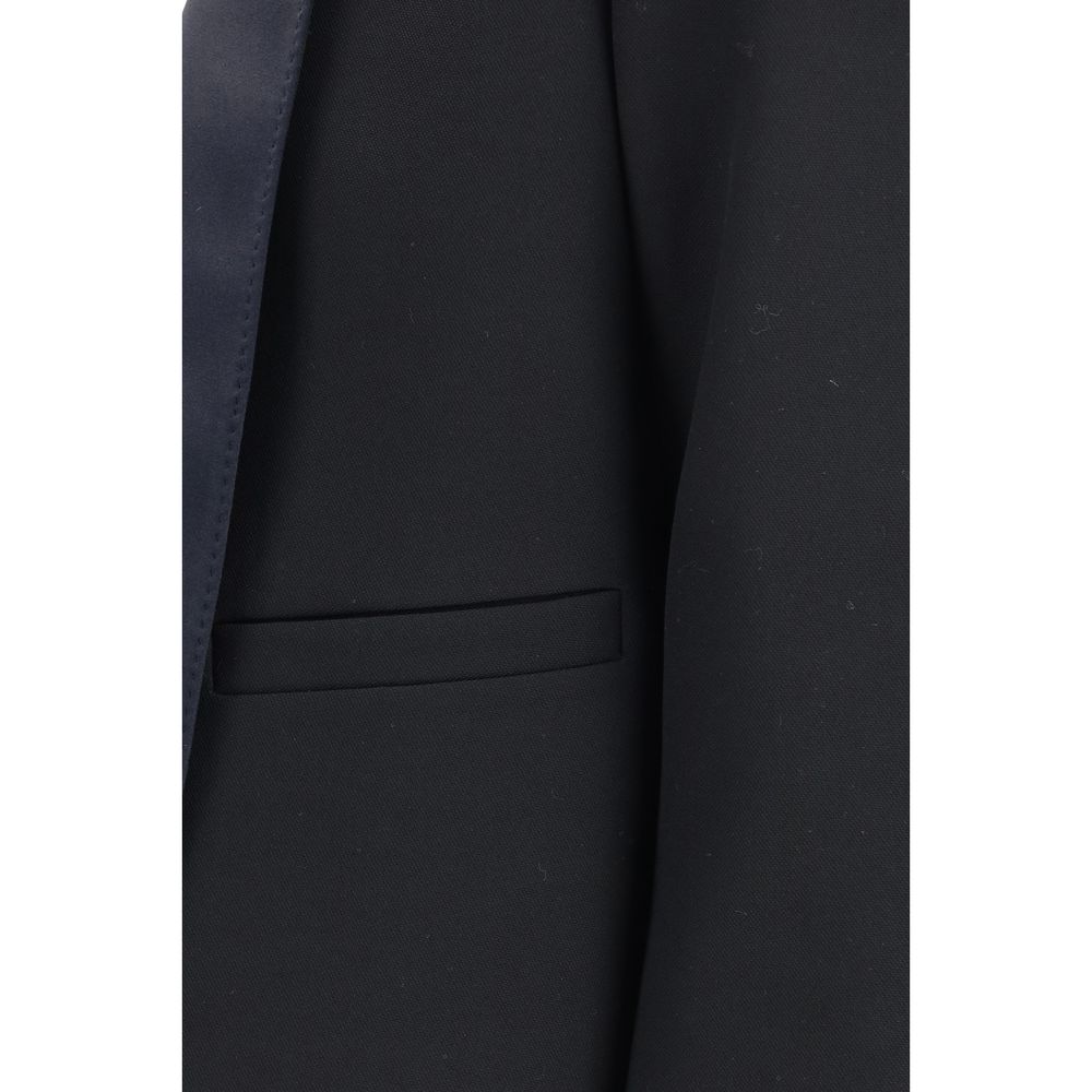 Tom Ford Cropped Single-Breasted Jacket in Black Wool