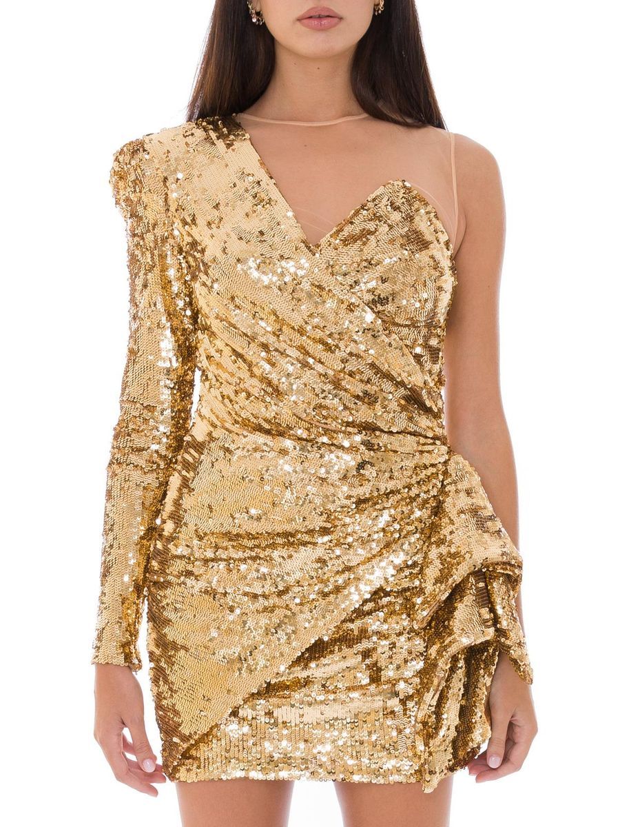 Elisabetta Franchi Bicolor Polyamide Short Dress