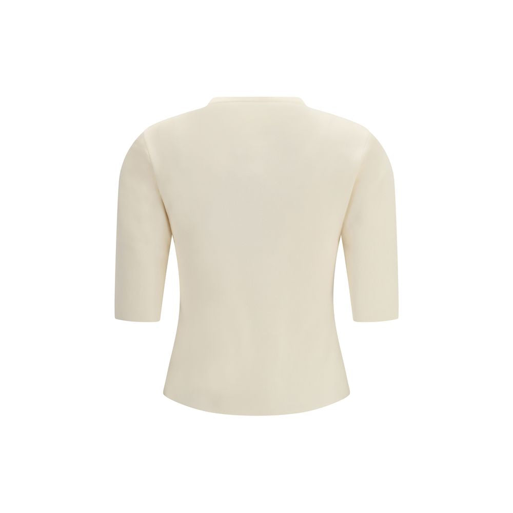 Max Mara Mxpauster Pure Beige Viscose T-Shirt