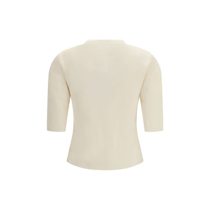 Max Mara Mxpauster Pure Beige Viscose T-Shirt