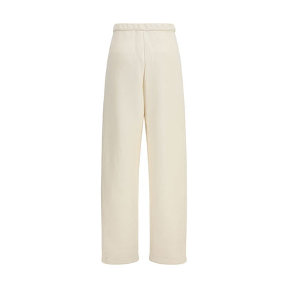 Max Mara Dente Cotton Casual Pants in Pure Beige