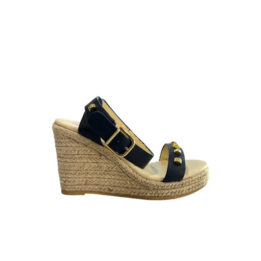 Borbonese Leather Women's Platform Wedge Sandals