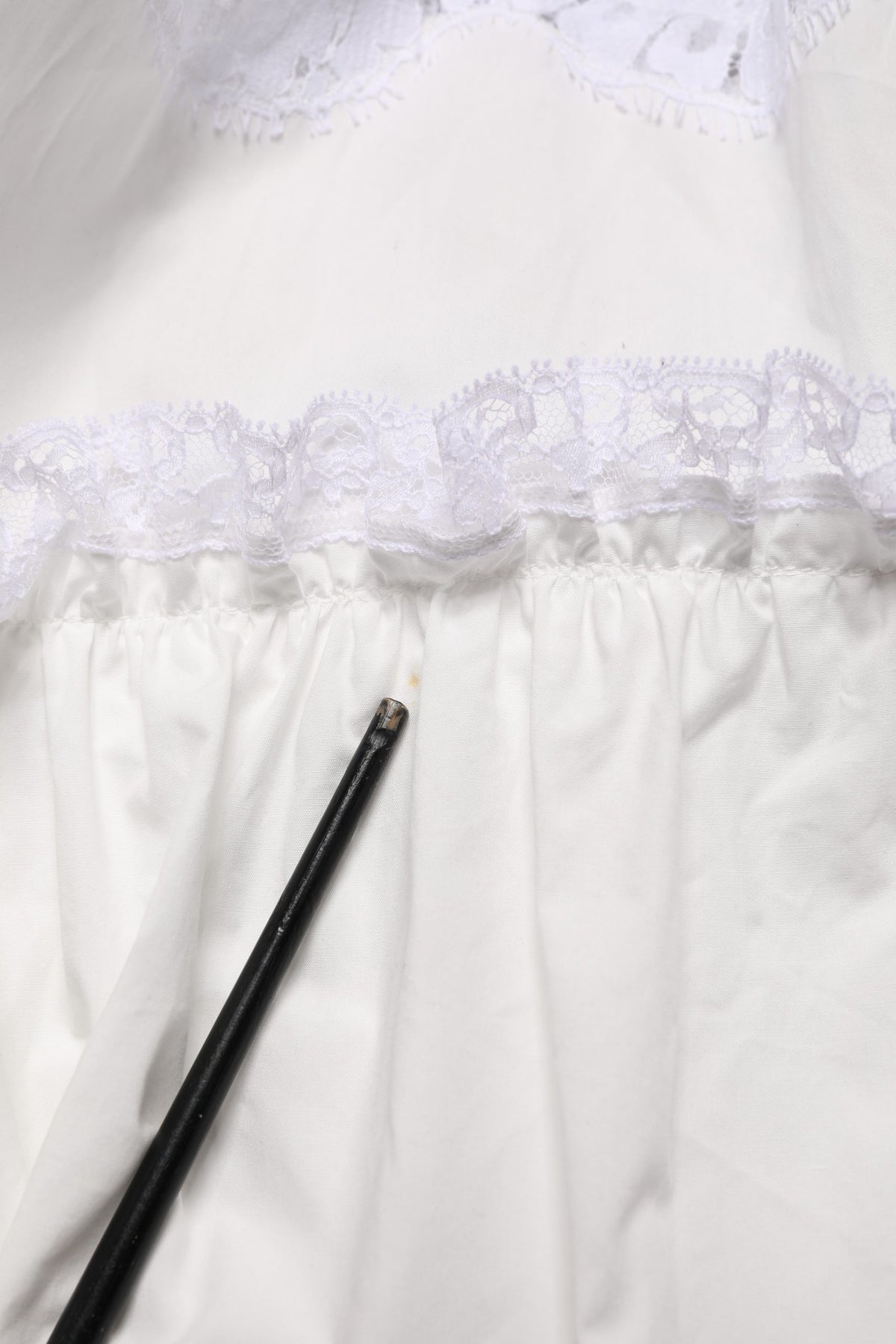 Dolce & Gabbana White Cotton Sleeveless Lace Maxi Dress