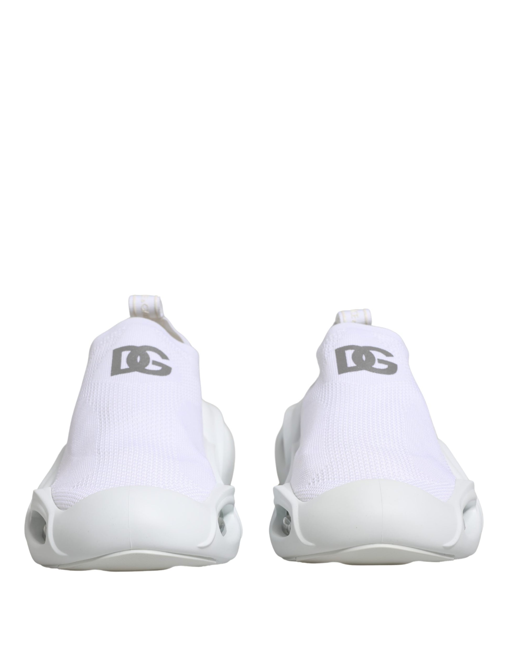 Dolce & Gabbana White Slip-On Wave Low Top Sneakers