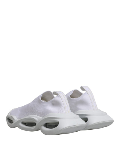 Dolce & Gabbana White Slip-On Wave Low Top Sneakers