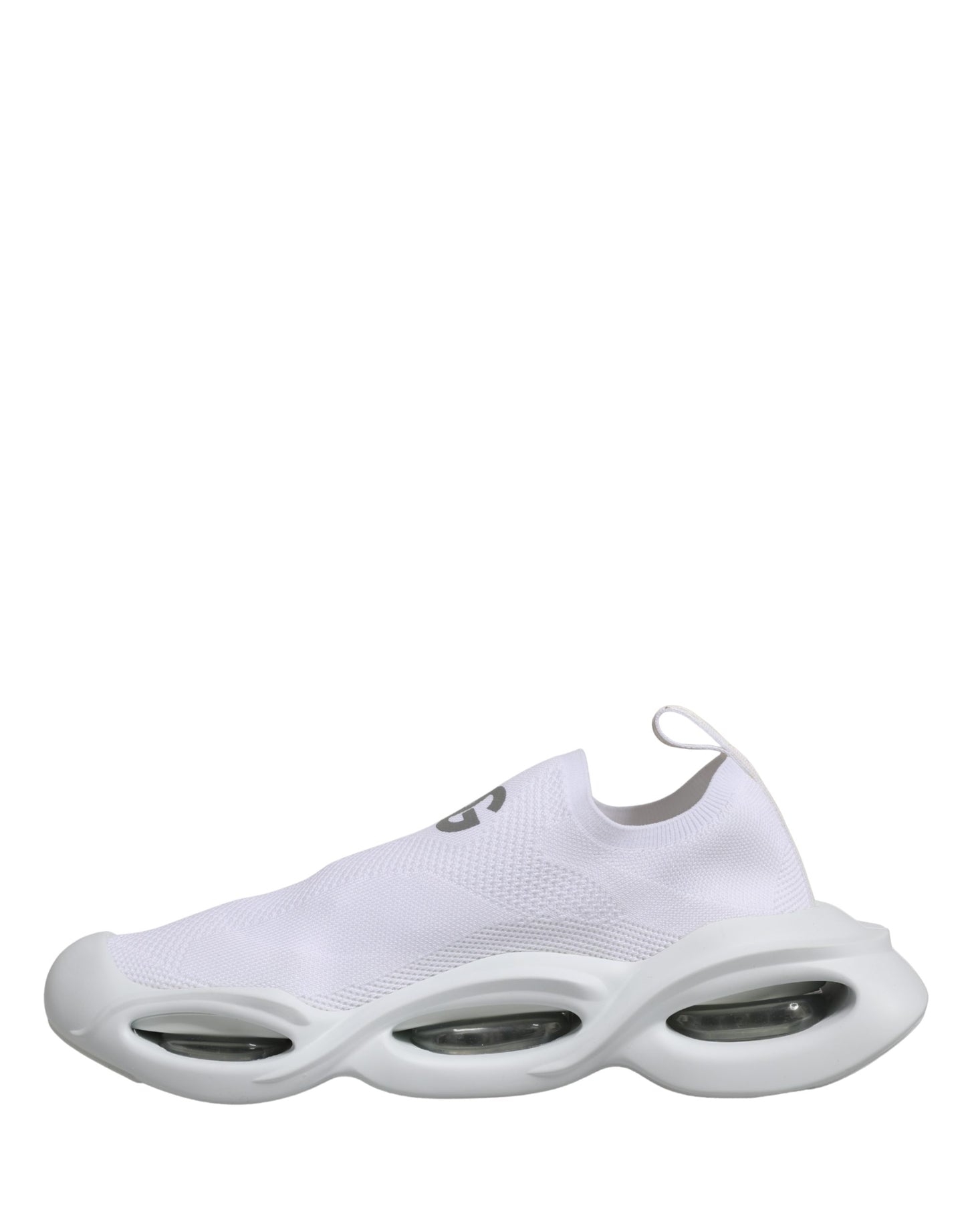 Dolce & Gabbana White Slip-On Wave Low Top Sneakers