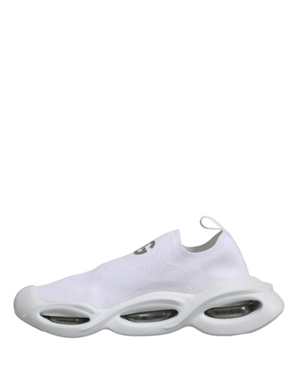 Dolce & Gabbana White Slip-On Wave Low Top Sneakers