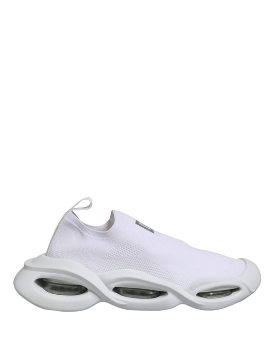 Dolce & Gabbana White Slip-On Wave Low Top Sneakers