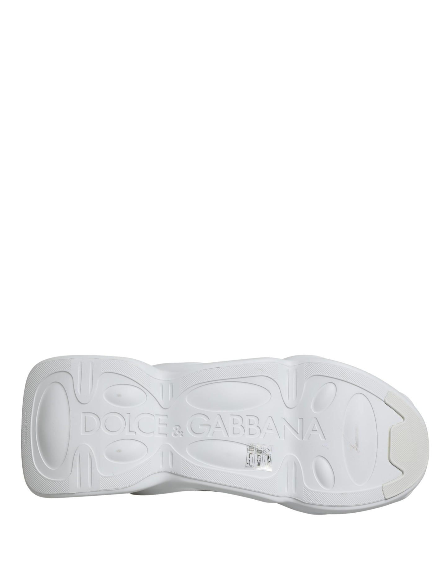 Dolce & Gabbana White Slip-On Wave Low Top Sneakers