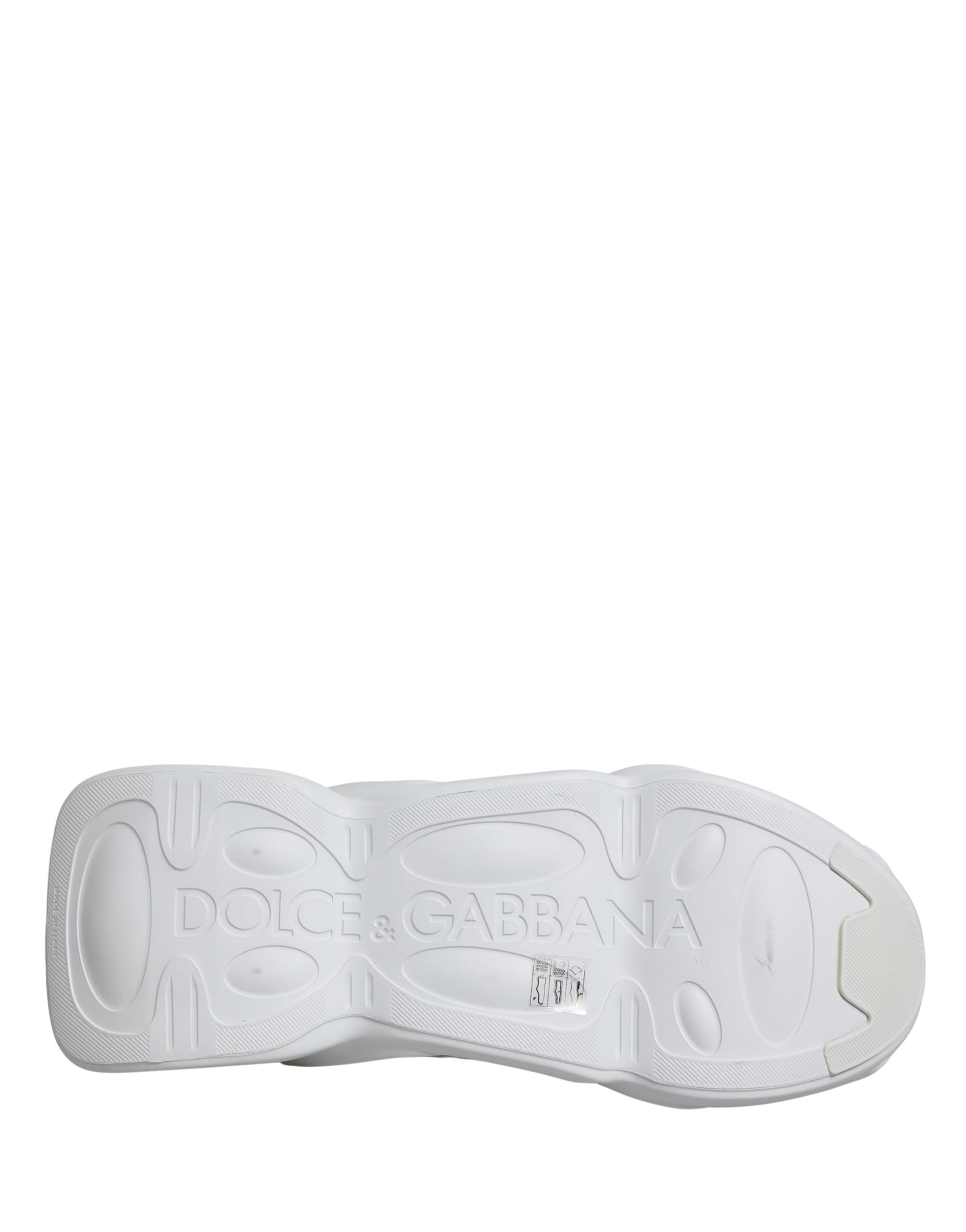Dolce & Gabbana White Slip-On Wave Low Top Sneakers