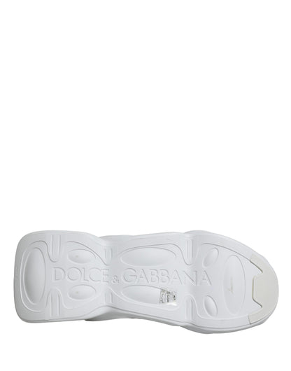 Dolce & Gabbana White Slip-On Wave Low Top Sneakers