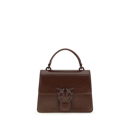 PINKO Brown Goatskin Handbag - Love One Top Mini Handbag